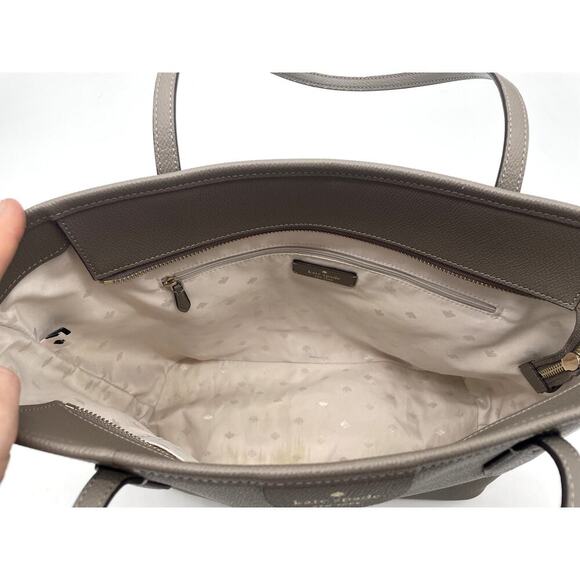 Kate Spade Lori Tote Thunder Cloud Gray Large Handbag Purse Office Quiet‎ Luxury - Picture 8 of 16